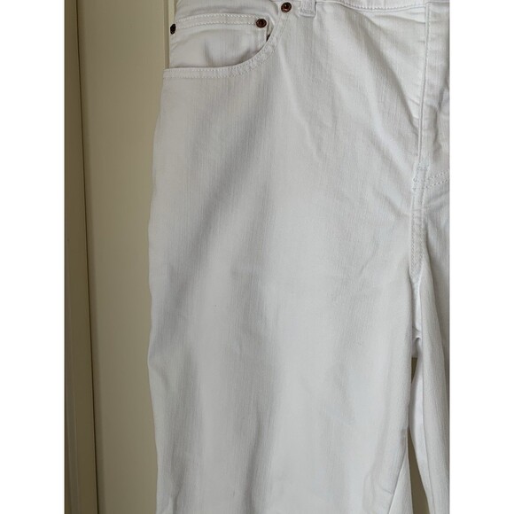 Talbots Womens Size 14 High Waist Straight Ankle Jeans White - Picture 3 of 4